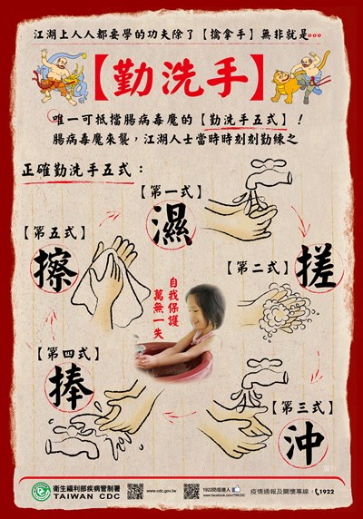 勤洗手五式