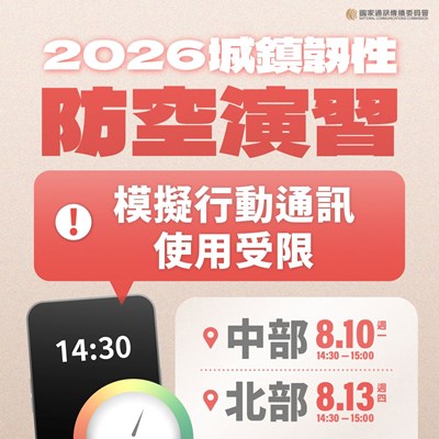 2026城鎮韌性（防空）演習